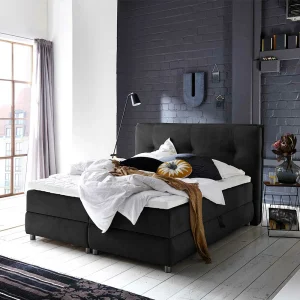 Schwarzes Boxspringbett Mit Bettkasten – Luya 10