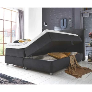 Schwarzes Boxspringbett Mit Bettkasten – Luya 12