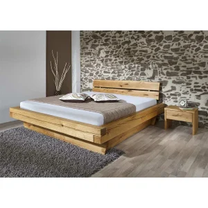 Set Wildeiche-Bett & Nachtkonsolen – Satton (dreiteilig) 10