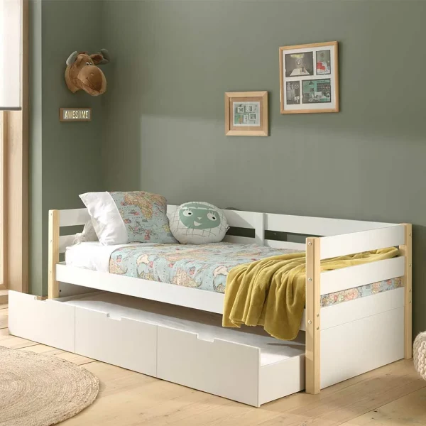 Skandi Kojenbett In Weiß & Kiefer – Ayfina 5