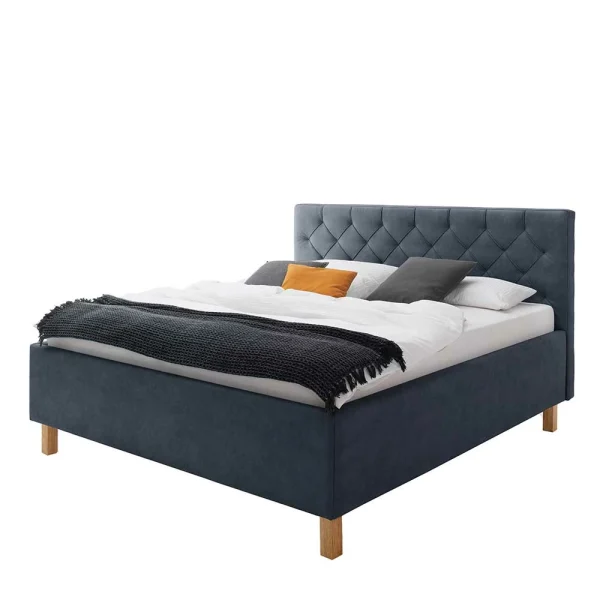 Stauraumbett In Blaugrau & Eiche – Tagma 1