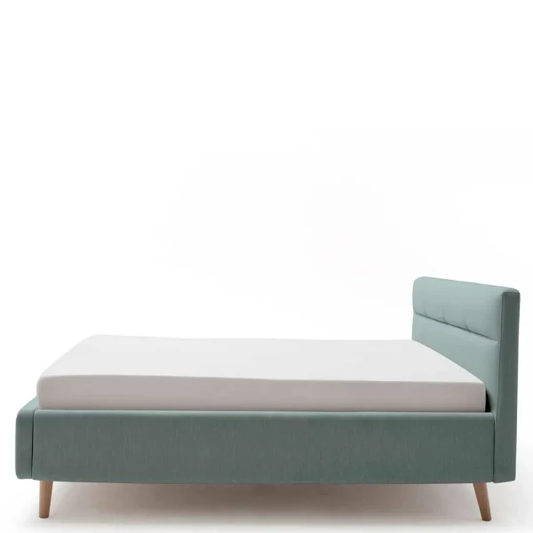 Stauraumbett In Hellem Blau & Eiche – Armele 6