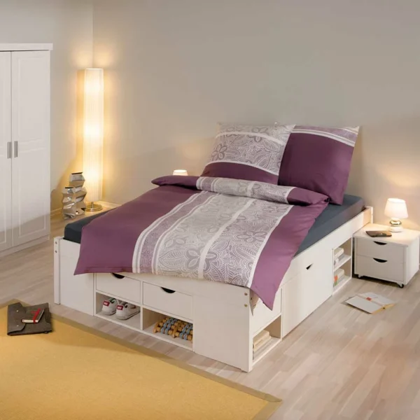 Stauraumbett Nanini In Weiß 3