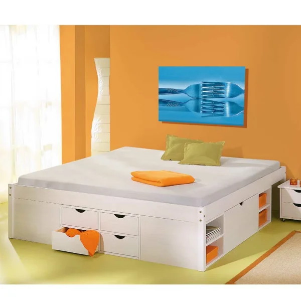 Stauraumbett Nanini In Weiß 6