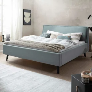 Stoff Bett In Hellblau Mit Schwarz – Longli 10
