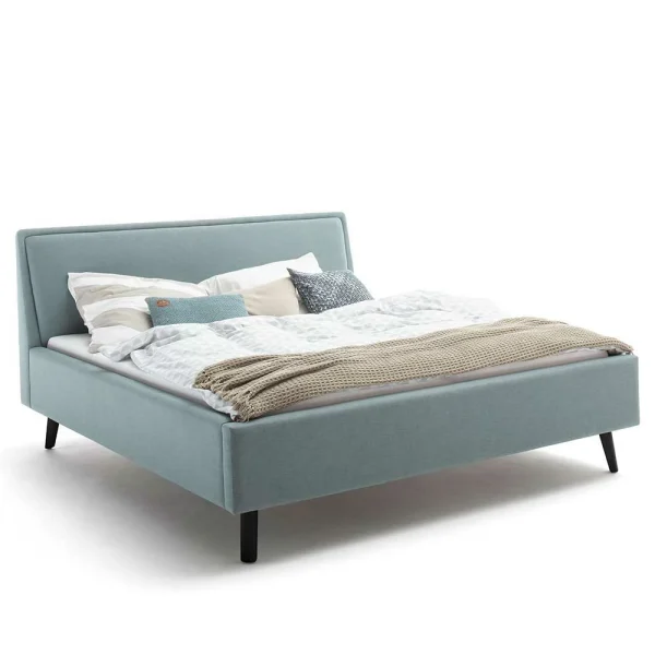 Stoff Bett In Hellblau Mit Schwarz – Longli 4