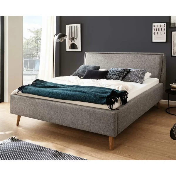 Stoffbett Im Skandinavischen Stil In Grau – Cepter 3
