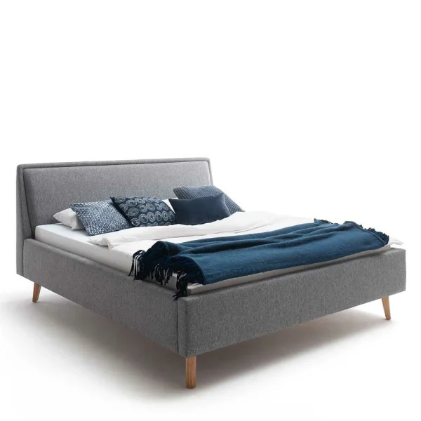 Stoffbett Im Skandinavischen Stil In Grau – Cepter 4