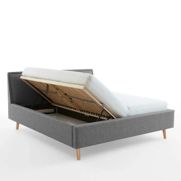 Stoffbett Im Skandinavischen Stil In Grau – Cepter 5