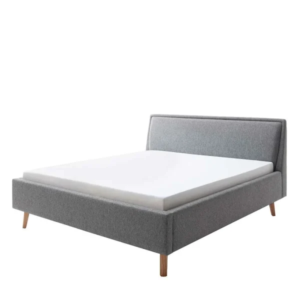 Stoffbett Im Skandinavischen Stil In Grau – Cepter 1