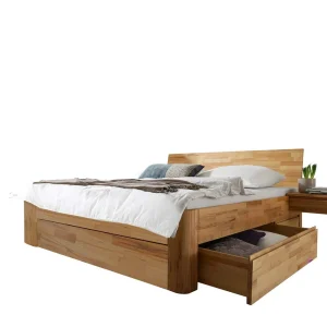 Tolles Bett Mit Bettkasten Aus Kernbuche – Jecana 8