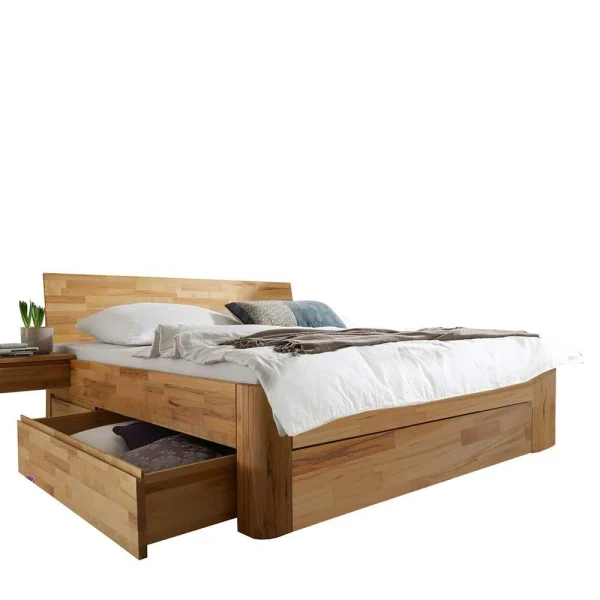 Tolles Bett Mit Bettkasten Aus Kernbuche – Jecana 1
