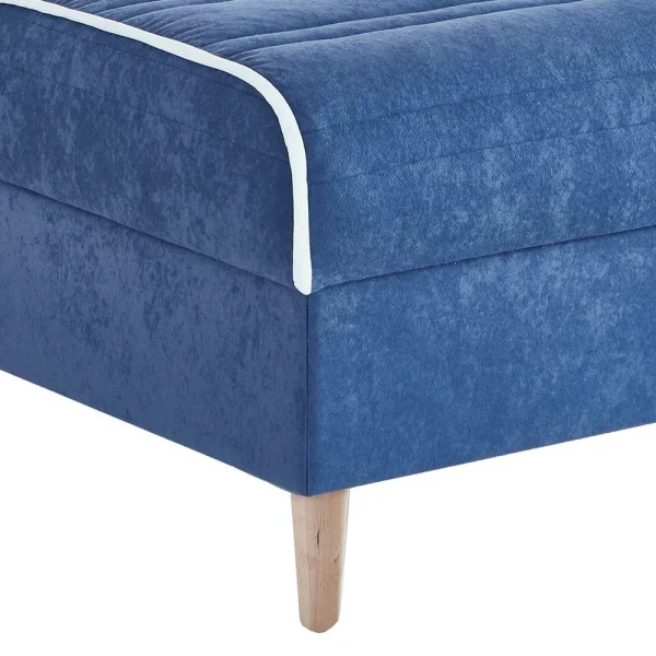 Verstellbare Daybed Polsterliege In Blau Samt – Blackbird 7