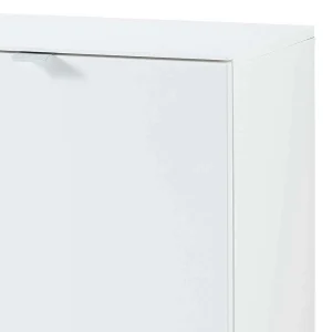 Weißer Klappen Schuhschrank 55x84x37 Cm – Indiesta 14