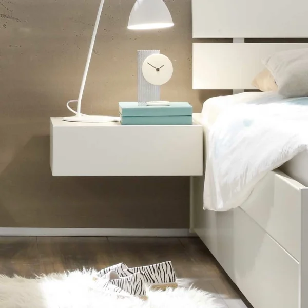 Weißes Einzelbett Haniata Aus Buche Massivholz 5