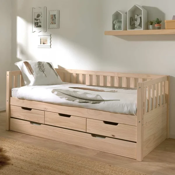 White Wash Kojenbett Mit Schubladen – Corpus 3