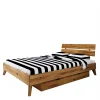 Wildeiche Einzelbett Gestell Mit Stauraum – Eavy 17