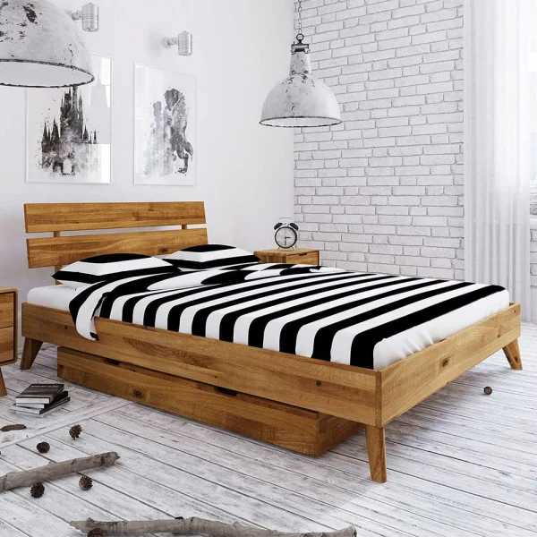 Wildeiche Einzelbett In Übergröße – Eavy VII 3