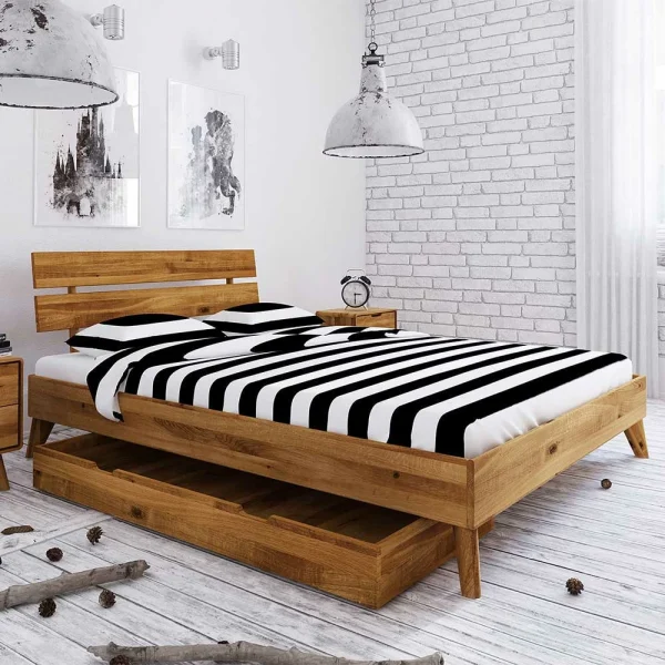 Wildeiche Einzelbett In Übergröße – Eavy VII 4