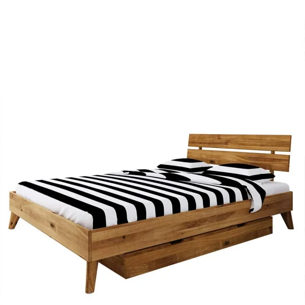 Wildeiche Einzelbett In Übergröße – Eavy VII 1