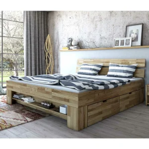 Wildeiche Schubkastenbett In Modernem Design – Henrietta 9