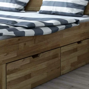 Wildeiche Schubkastenbett In Modernem Design – Henrietta 15