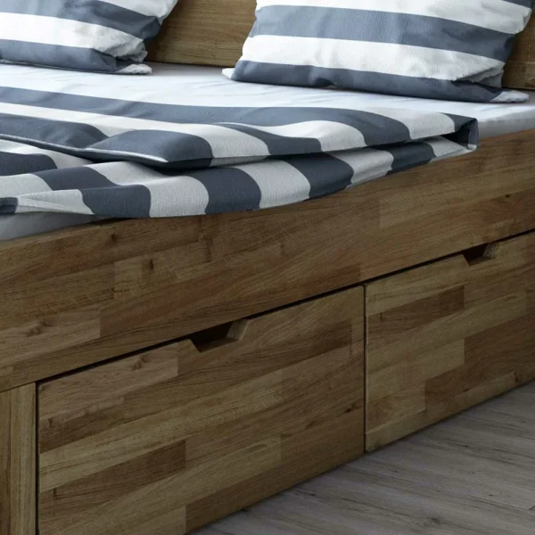 Wildeiche Schubkastenbett In Modernem Design – Henrietta 6